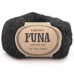 DROPS Puna Natural Mix - 08 zwart - Wol Garen, Hobby en Vrije tijd, Breien en Haken, Ophalen of Verzenden, Nieuw