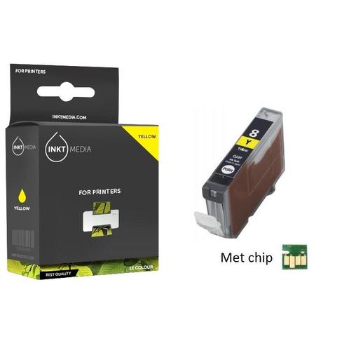 Geschikt Canon CLI-8Y  inktcartridge Geel MET CHIP, Computers en Software, Printerbenodigdheden, Cartridge, Nieuw