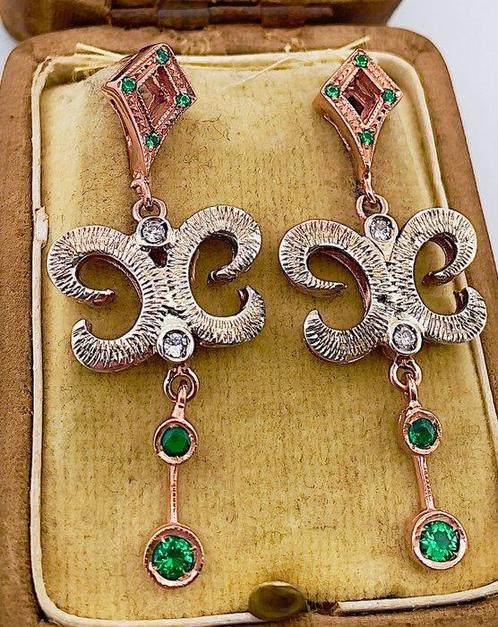Zonder Minimumprijs - Oorbellen - 9 kt. Roségoud, Zilver, Sieraden, Tassen en Uiterlijk, Oorbellen