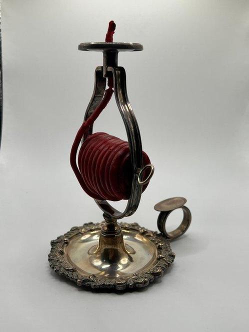 Kandelaar - .800 zilver - zilveren kandelaars, Antiek en Kunst, Antiek | Goud en Zilver