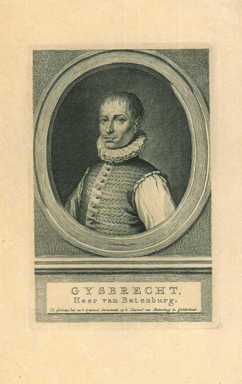 Portrait of Gijsbert of Bronckhorst-Batenburg, Antiek en Kunst, Kunst | Etsen en Gravures