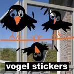 Vogel raamstickers - 6 vogels zittend op draad (855.14), Verzenden, Nieuw