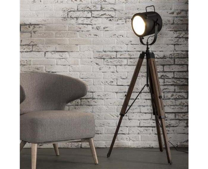 Vloerlamp Brandon | Tripod, Huis en Inrichting, Lampen | Vloerlampen, Nieuw, Ophalen of Verzenden