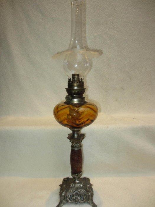Olielamp - Zinklegering - kosmos brenner olielamp, Antiek en Kunst, Curiosa en Brocante