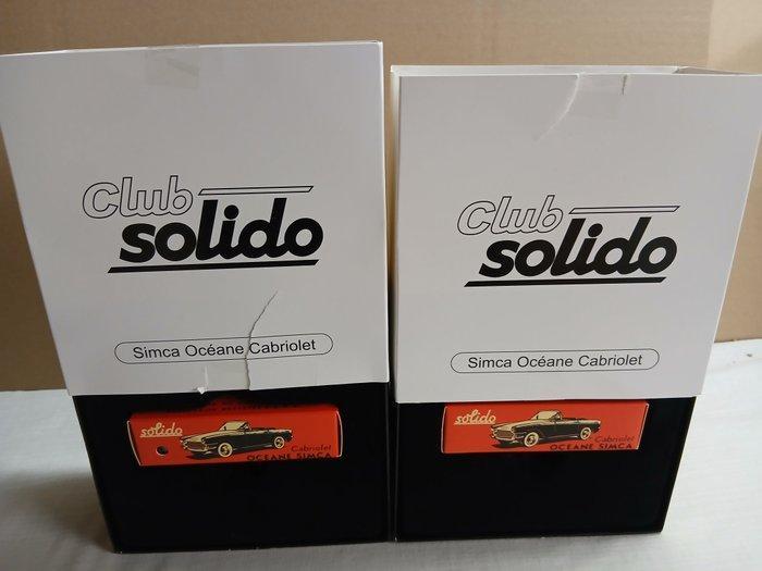 Solido 1:43 - Modelauto (2) - Simca Océane Cabriolet - Simca, Hobby en Vrije tijd, Modelauto's | 1:5 tot 1:12