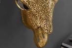 Elegante stierenkop MATADOR 56cm goud met mozaiekversiering, Huis en Inrichting, Woonaccessoires | Overige, Ophalen of Verzenden
