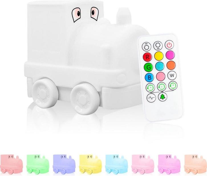 2dekans | Sleepy Friends Trein Nachtlampje Kinderkamer -, Kinderen en Baby's, Kinderkamer | Bedden, Zo goed als nieuw, Ophalen of Verzenden