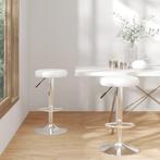 vidaXL Barstoelen 2 st kunstleer wit, Huis en Inrichting, Barkrukken, Verzenden, Nieuw