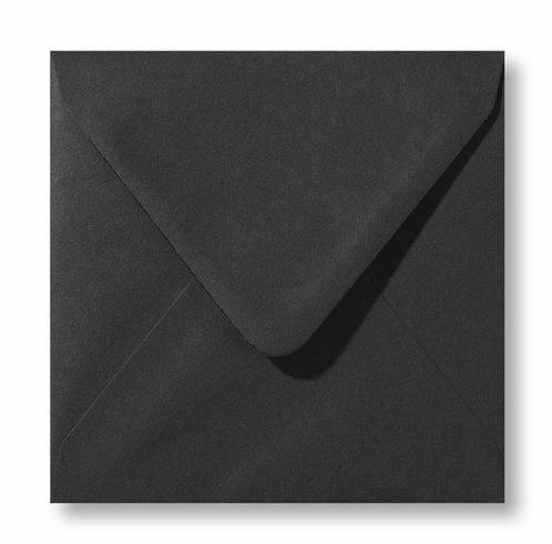 Envelop 14 x 14 cm Zwart Structuur, Hobby en Vrije tijd, Kaarten | Zelf maken, Verzenden