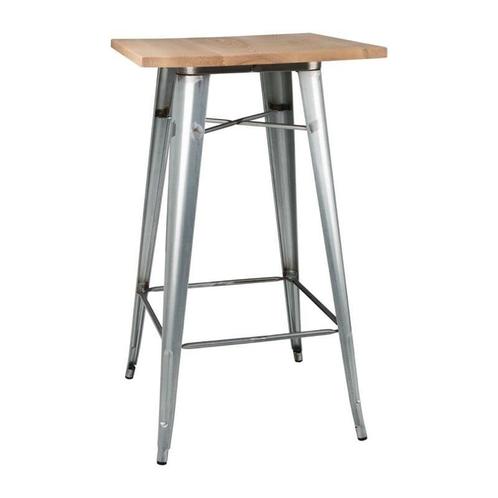 Statafel | BISTRO | Hout/Staal | Essenhout Blad |, Zakelijke goederen, Horeca | Keukenapparatuur, Nieuw in verpakking, Verzenden