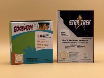 Niue. 2 Dollars 2 coffrets 2023 Scooby-Doo / 2024 Star Trek beschikbaar voor biedingen