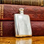 Edwardian sterling silver whisky hip flask 3 oz / 95ml -, Antiek en Kunst