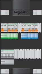 Schneider 3-fasen groepenkast nieuw in doos, Doe-het-zelf en Verbouw, Elektra en Kabels, Ophalen of Verzenden, Nieuw