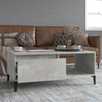 vidaXL Salontafel 90x50x36,5 cm bewerkt hout betongrijs, Huis en Inrichting, Tafels | Salontafels, 50 tot 100 cm, Verzenden, Nieuw
