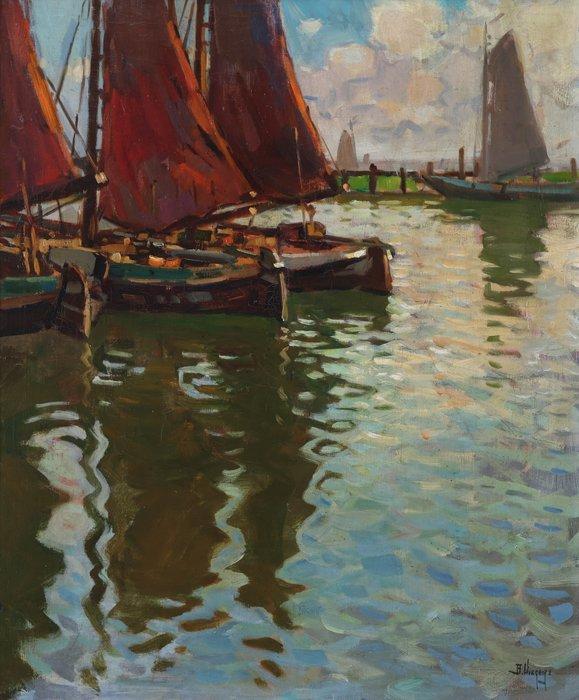 Ben Viegers (1886-1947) - Havengezicht, Antiek en Kunst, Kunst | Schilderijen | Klassiek