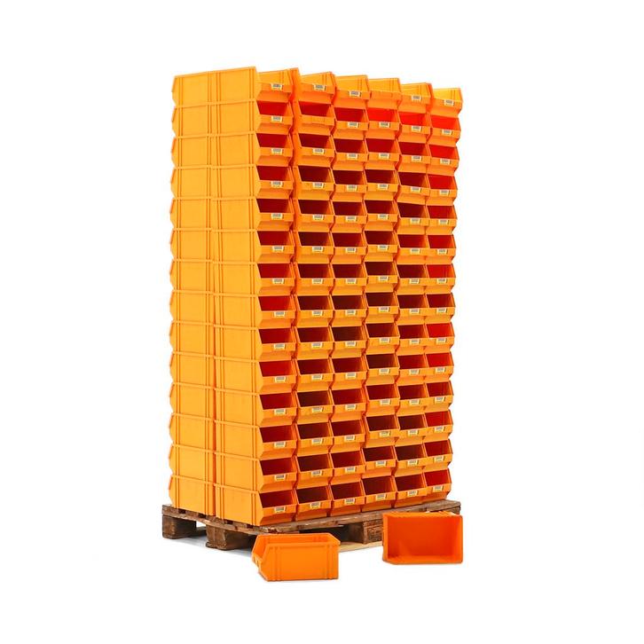 Gebruikte Magazijnbak kunststof palletaanbieding stapelbaar, Zakelijke goederen, Kantoor en Winkelinrichting | Magazijn, Stelling en Opslag