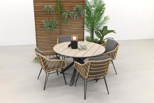 4 Seasons Cottage / GI Edison 122 cm. - ronde tuinset, Tuin en Terras, Tuinsets en Loungesets, Tuinset, Nieuw, Rvs, Verzenden