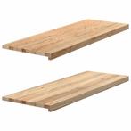 vidaXL Vensterbanken 2 st onbehandeld 110x40x2 cm massief, Doe-het-zelf en Verbouw, Kozijnen en Schuifpuien, Verzenden, Nieuw