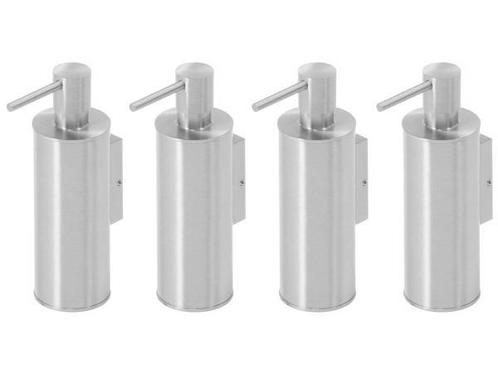 Veiling - 4x Beaux zeepdispenser staand 150ml Ulis geborstel, Huis en Inrichting, Badkamer | Badtextiel en Accessoires