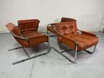 Fauteuil - Metaal, Synthetisch leder - Set van vier stoelen