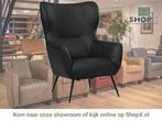Leren fauteuil Flair - Toledo Nero (zwart), Huis en Inrichting, Fauteuils, Eigentijds, Modern, Retro, Romantisch, Nieuw, Ophalen of Verzenden
