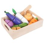 Houten speelgoed groenten 9 delige set inclusief krat -, Nieuw, Ophalen of Verzenden