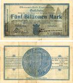 Duitsland 5 Billionen Mark Crailsheim 1923 Notgeld gebrau..., Verzenden