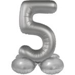 5 Jaar Cijfer Ballon Zilver 72cm, Hobby en Vrije tijd, Nieuw, Verzenden