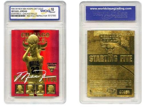 1996/97 Skybox starting five Michael Jordan Red Holo, Verzamelen, Stickers