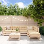 vidaXL 7-delige Loungeset met kussens massief teak, Tuin en Terras, Verzenden, Nieuw, Hout, Loungeset