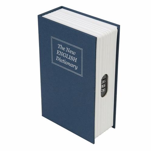 Silverline Boekenkluis met 3 Cijferig Cijferslot - 18 x 1..., Huis en Inrichting, Woonaccessoires | Overige, Nieuw, Ophalen of Verzenden