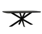 Eettafel Colorado Deens ovaal mangohout 180x100 cm - zwart, Huis en Inrichting, Tafels | Eettafels, Ophalen of Verzenden, Nieuw