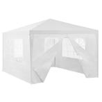 Paviljoen partytent met 4 zijwanden 4x3x2,55 m wit, Verzenden, Nieuw