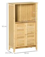 Bamboe Badkamerkast met 2 Deuren en Open Vak, Verzenden, Nieuw
