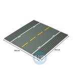 City wegenplaat recht met gele belijning - 25,5 x 25,5 cm, Kinderen en Baby's, Speelgoed | Duplo en Lego, Verzenden, Nieuw