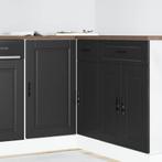 vidaXL Keuken onderkast Porto bewerkt hout zwart, Huis en Inrichting, Keuken | Keukenelementen, Verzenden, Nieuw, Zwart