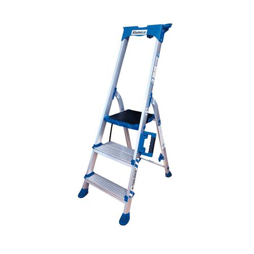 Alumexx Twin-Deck 3.0 huishoudtrap ( ACTIE ), Doe-het-zelf en Verbouw, Ladders en Trappen, Nieuw, Verzenden
