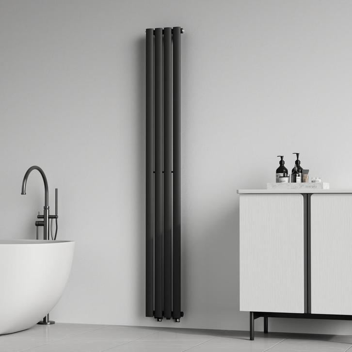 [neu.haus] Designradiator Nore 180x24x5,6 cm zwart, Doe-het-zelf en Verbouw, Verwarming en Radiatoren, Verzenden