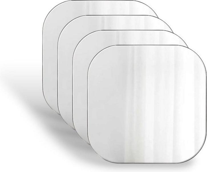 Plakspiegel Vierkant - 4 Stuks - 40 x 40 cm - Zelfklevende, Huis en Inrichting, Woonaccessoires | Spiegels, Nieuw, Verzenden
