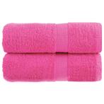 vidaXL Gastendoekjes SOLUND 2 st 600 g/m² 30x50 cm roze, Verzenden, Nieuw, Roze
