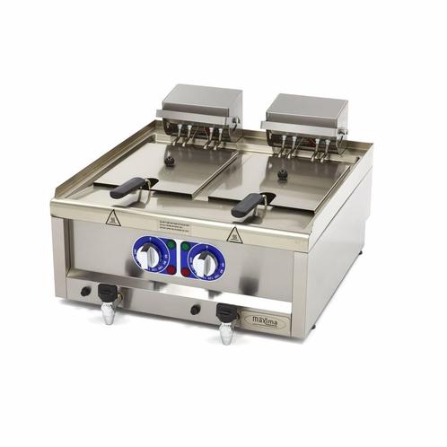 Frituurpan - 2x 10 L - 2 Manden - met Tapkraan - 400V, Zakelijke goederen, Horeca | Keukenapparatuur, Nieuw in verpakking, Fornuis, Frituur en Grillen