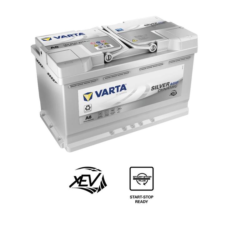 Varta Silver Dynamic AGM A6 accu | 580 901 080 | 12V 80Ah, Auto-onderdelen, Accu's en Toebehoren, Ophalen of Verzenden