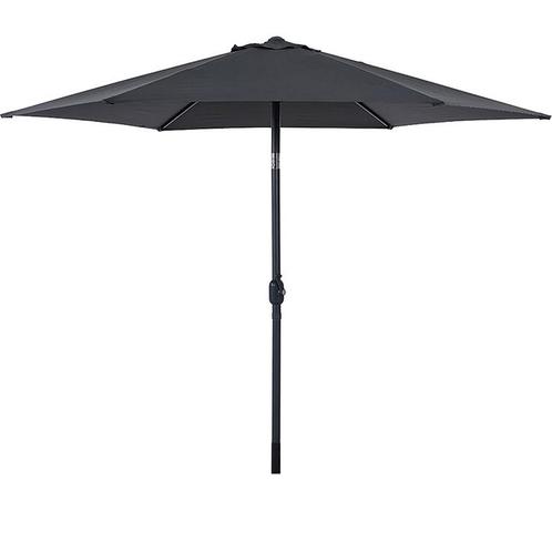 Parasol - donkergrijs - diameter 3 meter - kantelbaar -, Tuin en Terras, Zonneschermen, Verzenden
