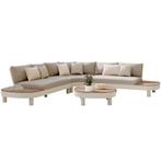 Bellezza organische hoek loungeset 4 delig alliminium latte, Tuin en Terras, Tuinsets en Loungesets, Ophalen of Verzenden, Nieuw