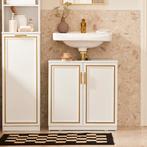 2dekans | SoBuy - Wastafel onderkast met 2 deuren - 60x30x61, Ophalen of Verzenden, Zo goed als nieuw