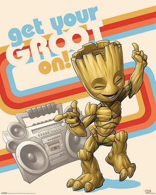 Poster Guardians of the Galaxy Vol 2 Get Your Groot On, Verzamelen, Posters, Nieuw, A1 t/m A3, Verzenden