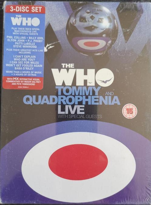 the Who Tommy+Quadrophenia Live  (3 disc)   Gratis verzenden, Cd's en Dvd's, Dvd's | Tv en Series, Nieuw in verpakking, Boxset