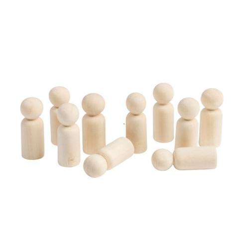 Eduplay - DIY houten poppetjes pegdolls - klein - 10 stuks, Hobby en Vrije tijd, Knutselen