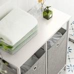 SoBuy Wasmand - BZR57-W - Incl. Legplank - 2 Compartimenten, Huis en Inrichting, Verzenden, Nieuw