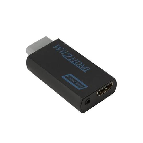 HDMI Adapter Nintendo Wii - Zwart, Spelcomputers en Games, Spelcomputers | Nintendo Consoles | Accessoires, Verzenden